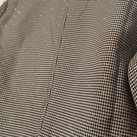 Emory Park Cropped Bedazzled Houndstooth Blazer Jacket NWT - Picture 3 of 7